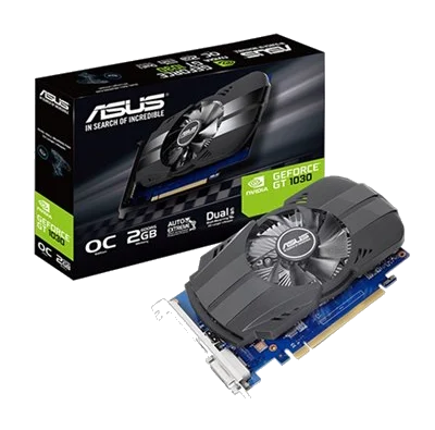 ASUS Phoenix GeForce GT 1030 OC edition PH-GT1030-O2G + HDMI / Dual DVI-I/ D-Sub, PCI-E