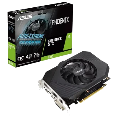 ASUS PH-GTX1650-O4GD6-P GTX1650 4GB GDDR6 + TV OUT- HDMI, DVI,DP ,WIN10 Ready PCI-E