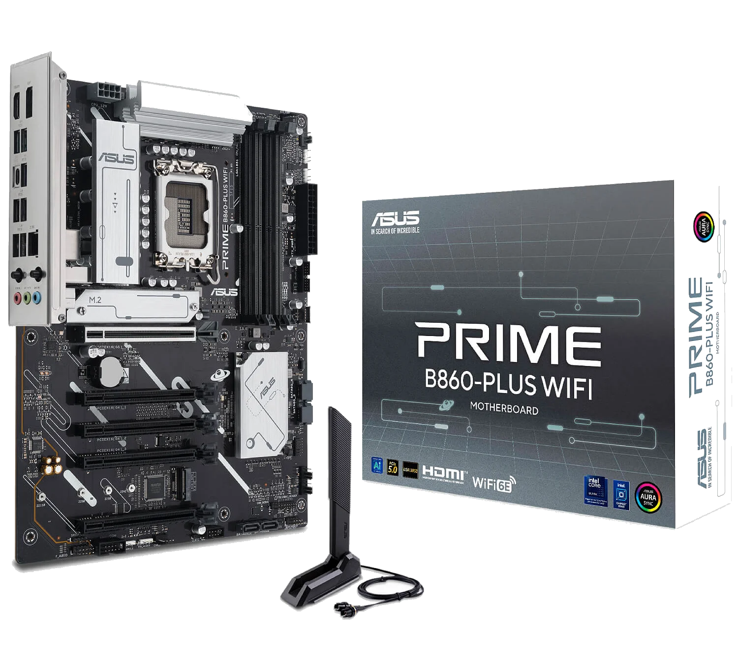 ASUS PRIME B860-PLUS WIFI , Core™ i3/i5/i7/i9, 4DualDDR5 6400MHZ/5600MHZ ,2XPCI-E, 2.5GB LGA1851