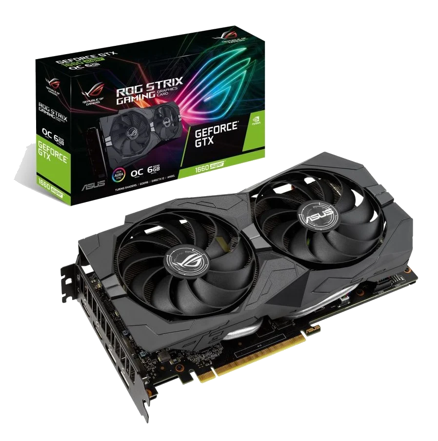 ASUS nVIDIA Geforce GTX GTX 1660 SUPER ROG-STRIX-GTX1660S-O6G-GAMING 6GB DDR6 + HDMI +DP / DVI / , PCI-E