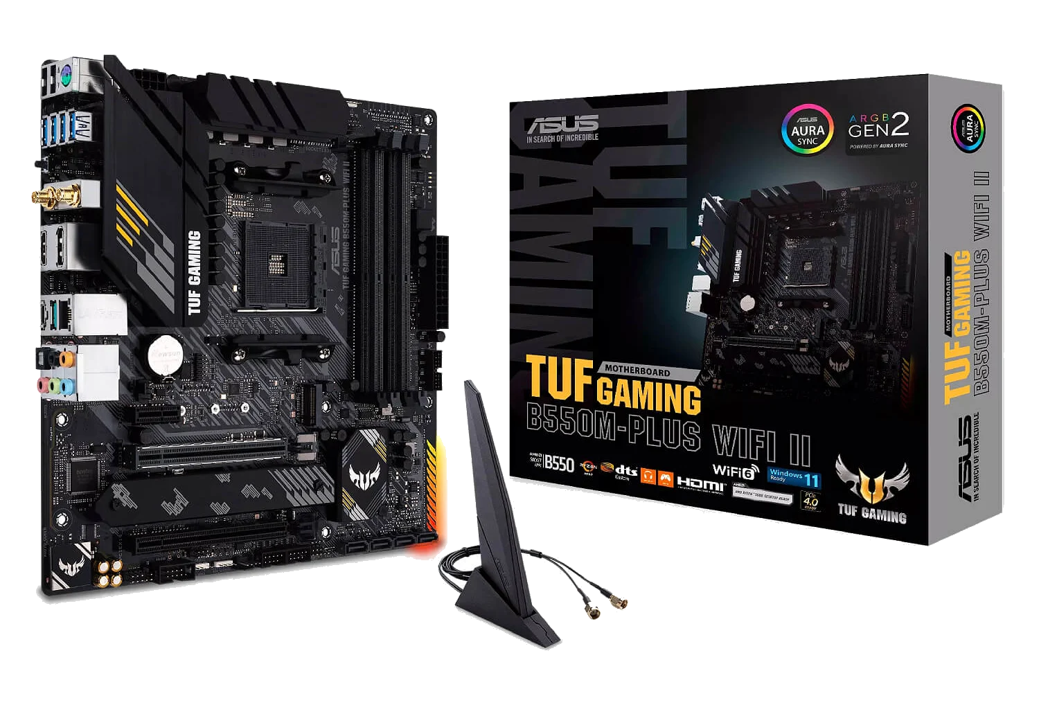 ASUS TUF GAMING B550M-PLUS WiFi II , AM4,PCI-E, DualDDR4 2133/2400/2667/2933 +LAN1000 HDMI
