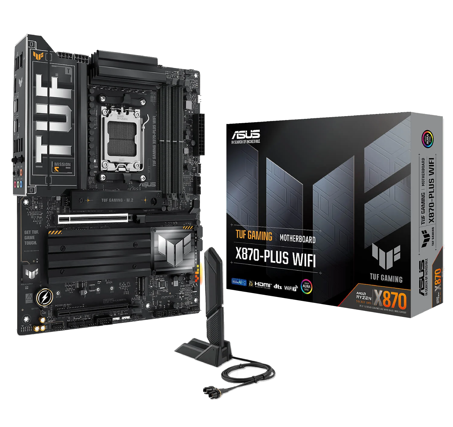 ASUS TUF GAMING X870-PLUS WiFi , AM5 PCI-E, DualDDR5 +LAN2.5G +WIFI HDMI