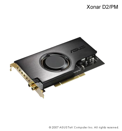 כרטיס קול ASUS Xonar D2 Ultra Fidelity 7.1 Channel (PCI)