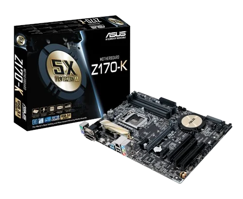 ASUS Z170-K ,S1151 Core™ i3/i5/i7,DualDDR4 2133 , 2XPCI-E ,1GB