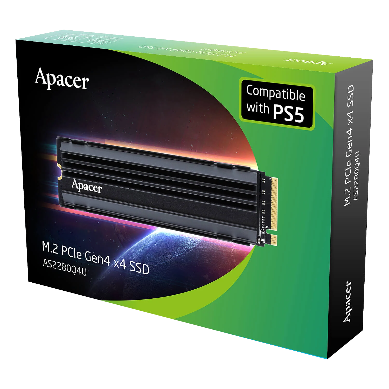 דיסק קשיח Apacer® 2.0TB M.2 PCIe Gen4 x4 SSD with Heatsink – תמונה 2
