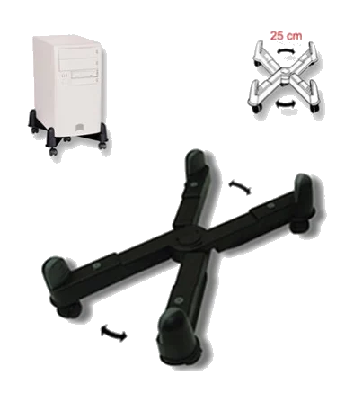 מעמד מפלסטיק עם גלגלים למחשב DOQO CPU HOLDER