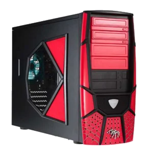 CHENBRO XpiderII Panel -Red ,Tool-free, no PSU, 120mm Fan, USB2.0, Audio & speaker