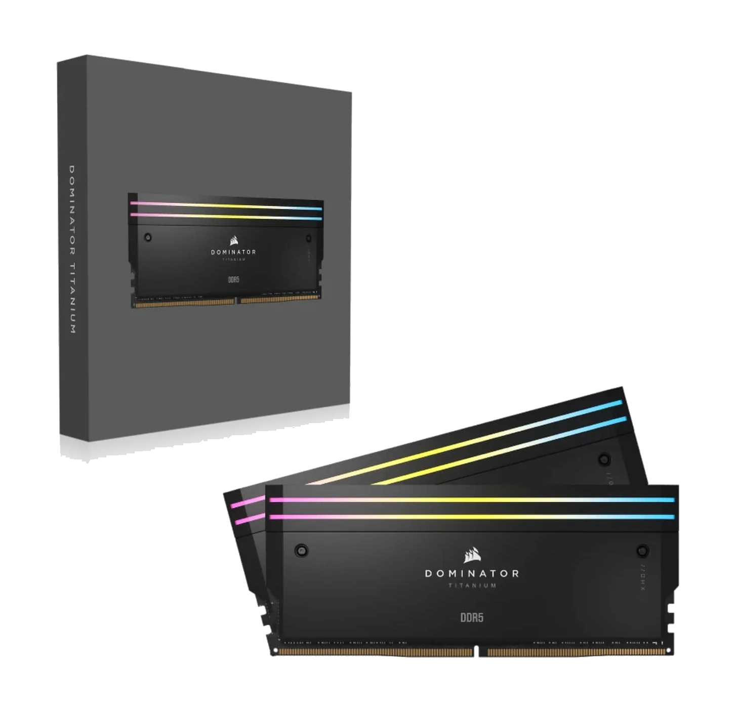 CORSAIR Dominator® Titanium RGB KIT 32GB (2x16GB) DDR5 DRAM 6000MHz C30 – תמונה 3