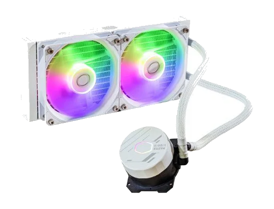 קירור נוזלי למעבד Cooler Master MB240 L CORE White ARGB 2X120