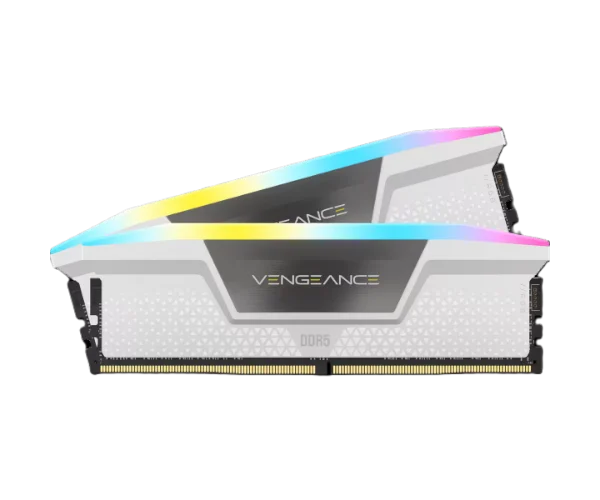 CORSAIR Vengeance® RGB KIT 32GB (2x16GB) DDR5 DRAM 5200MHz C40 White
