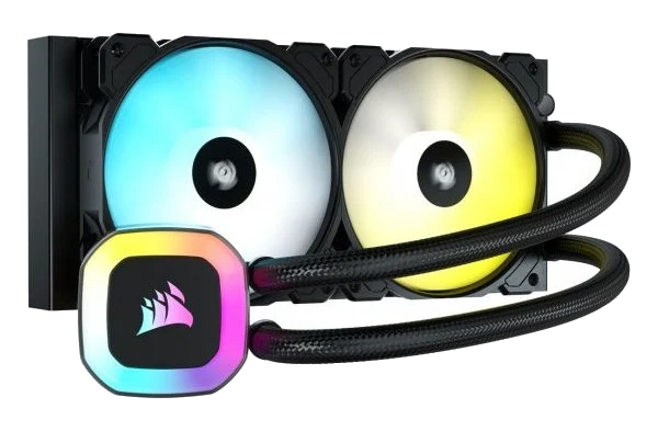 מאוורר למעבד CORSAIR H100 RGB WATER COOLING FOR CPU with 2X120mm fans