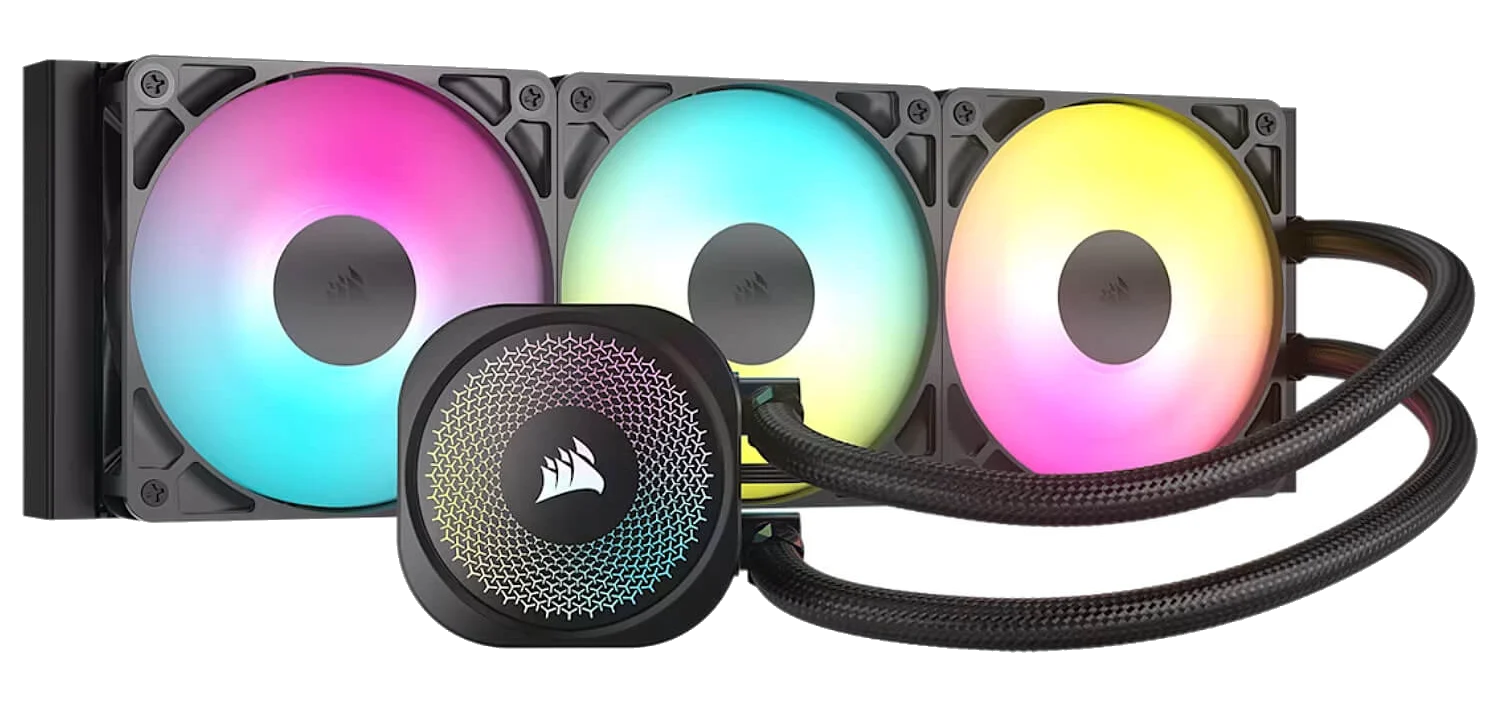 מאוורר למעבד CORSAIR NAUTILUS 360 RS RGB 360MM WATER COOLING FOR CPU with 3X120mm fans