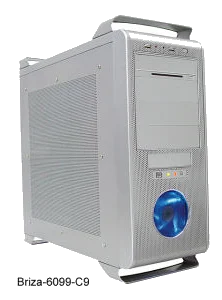 Codegen 6099-CA 500W + 24pin Screw less Slots, 2 Led Light, 80mm BLUE Fan, USB2.0+ AUDIO SILVER/BLACK