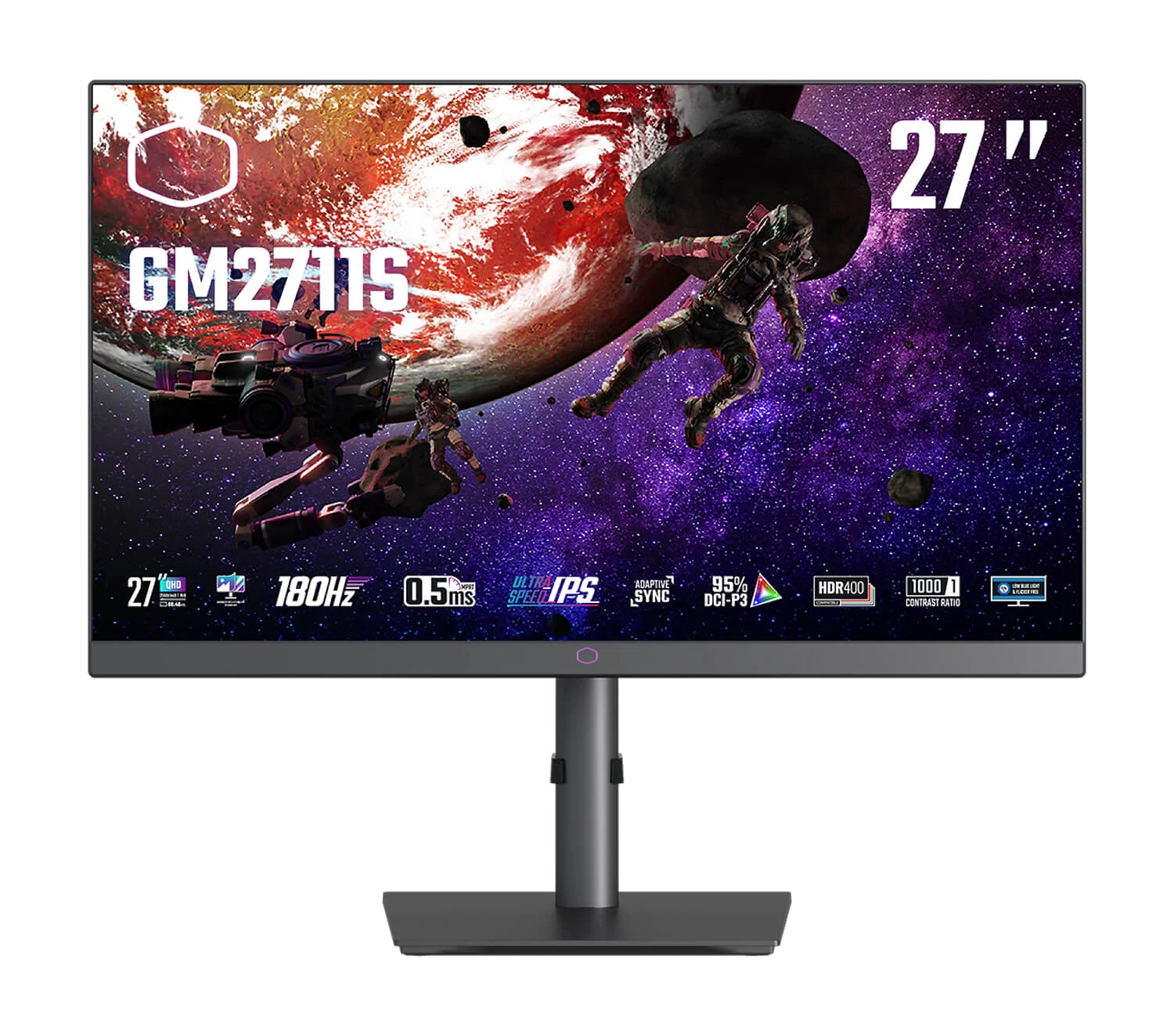 Cooler Master GAMING GM2711S IPS "27 ,0.5MS ,2K ,180HZ ,SPK, HDMI