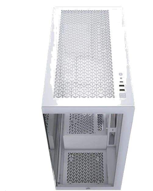Corsair 3500X Tempered Glass White ,Tool-free, no PSU, No FAN , USB3.0+Type‑C, Audio – תמונה 2