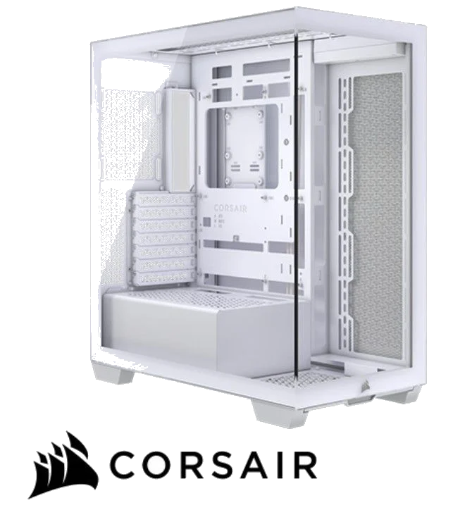 Corsair 3500X Tempered Glass White ,Tool-free, no PSU, No FAN , USB3.0+Type‑C, Audio