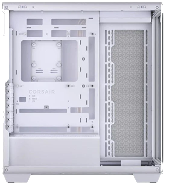Corsair 3500X Tempered Glass White ,Tool-free, no PSU, No FAN , USB3.0+Type‑C, Audio – תמונה 3