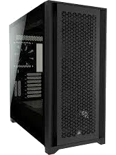 Corsair 5000D Airflow Tempered Glass Black ,Tool-free, no PSU, 2X 120mm FAN , USB3.0, Audio & speaker