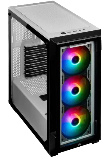 Corsair iCUE 220T RGB WHITE Midi tower,Tool-free, no PSU, 3X 120mm FAN , USB3.0, Audio & speaker