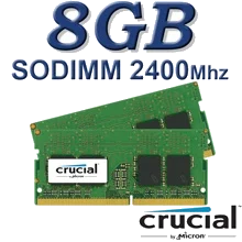 זכרון למחשב נייד Crucial SODIMM 8GB DDR4 2400Mhz 8192MB CL17