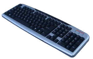 מקלדת Keyboard eng/heb, Silver and black, USB, Multimedia