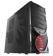 ENERMAX VOLCANUS BLACK ECA3180-B,Tool-free,140mm/120MM Fan,+ DUST FILTER USB2.0, Audio,eSATA