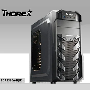 ENERMAX Thorex BLACK ECA3321A-B/U3 ,Tool-free, NO PSU,120mm Fan,+ 3G DUST FILTER USB2.0/3.0, Audio