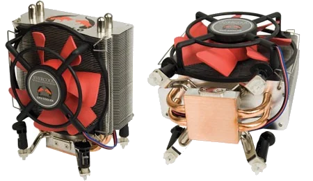 מאוורר למעבד EVERCOOL BUFFALO 2X COPPER HEATPIPE, 10cm FAN LGA775