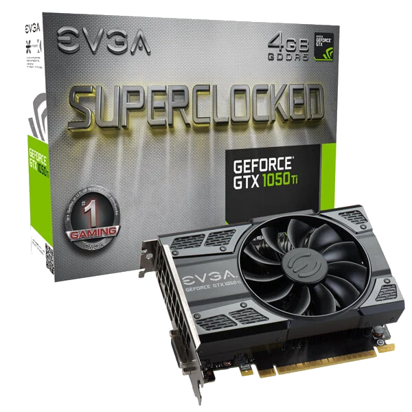 EVGA nVIDIA Geforce GTX 1050TI SC GAMING, 04G-P4-6253-KR 4GDDR5 + TV OUT- HDMI/ Dual DVI, PCI-E