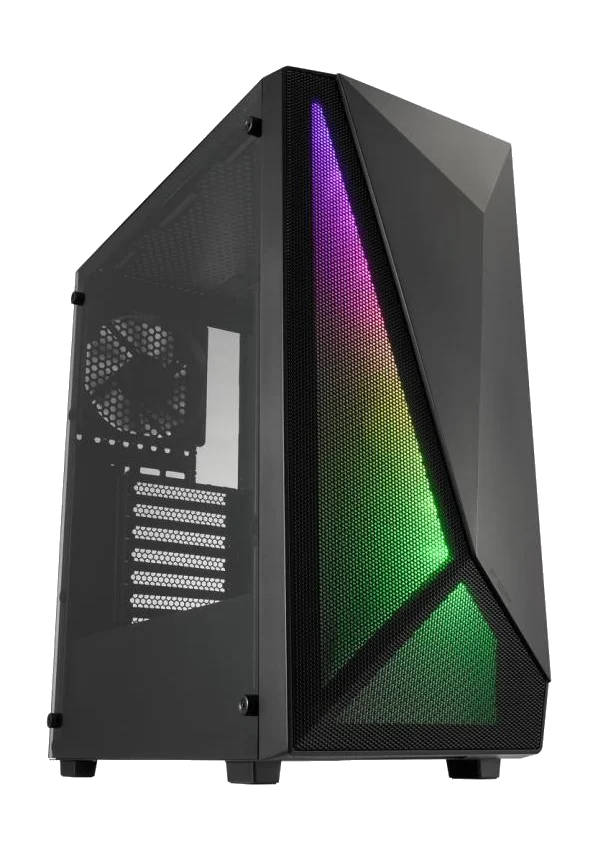 FSP CMT195A GAMING PC CASE ATX Mid Tower , 2XUSB2.0+ USB3.0 BLACK