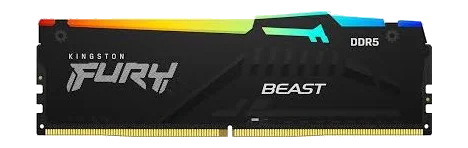 Kingston 16GB 6000MHz DDR5 CL30 DIMM 1Rx8 FURY® Beast RGB Black