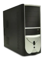 Foxconn TLA436,FSP300W, Ventilation tube , 80mm Fan, USB2.0 SILVER/BLACK – תמונה 2