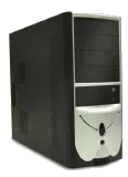 Foxconn TLA436,FSP300W, Ventilation tube , 80mm Fan, USB2.0 SILVER/BLACK – תמונה 3