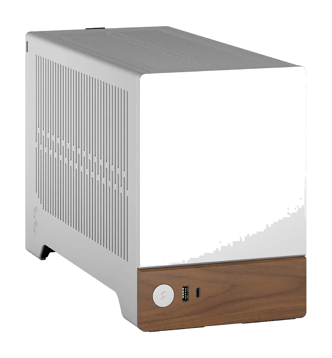 מארז Fractal Design Terra Silver SFF ,Tool-free, no PSU, 120mm Fan, USB3.0 ,TYPEC