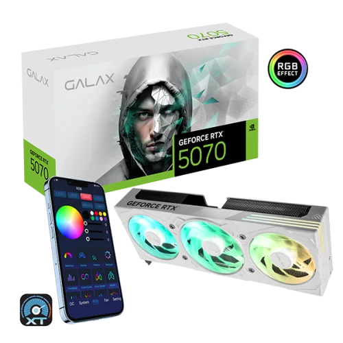 GALAX nVIDIA Geforce RTX 5070 12GB GDDR7 EX Gamer 1-Click OC White Tripel Fan 3DP+HDMI