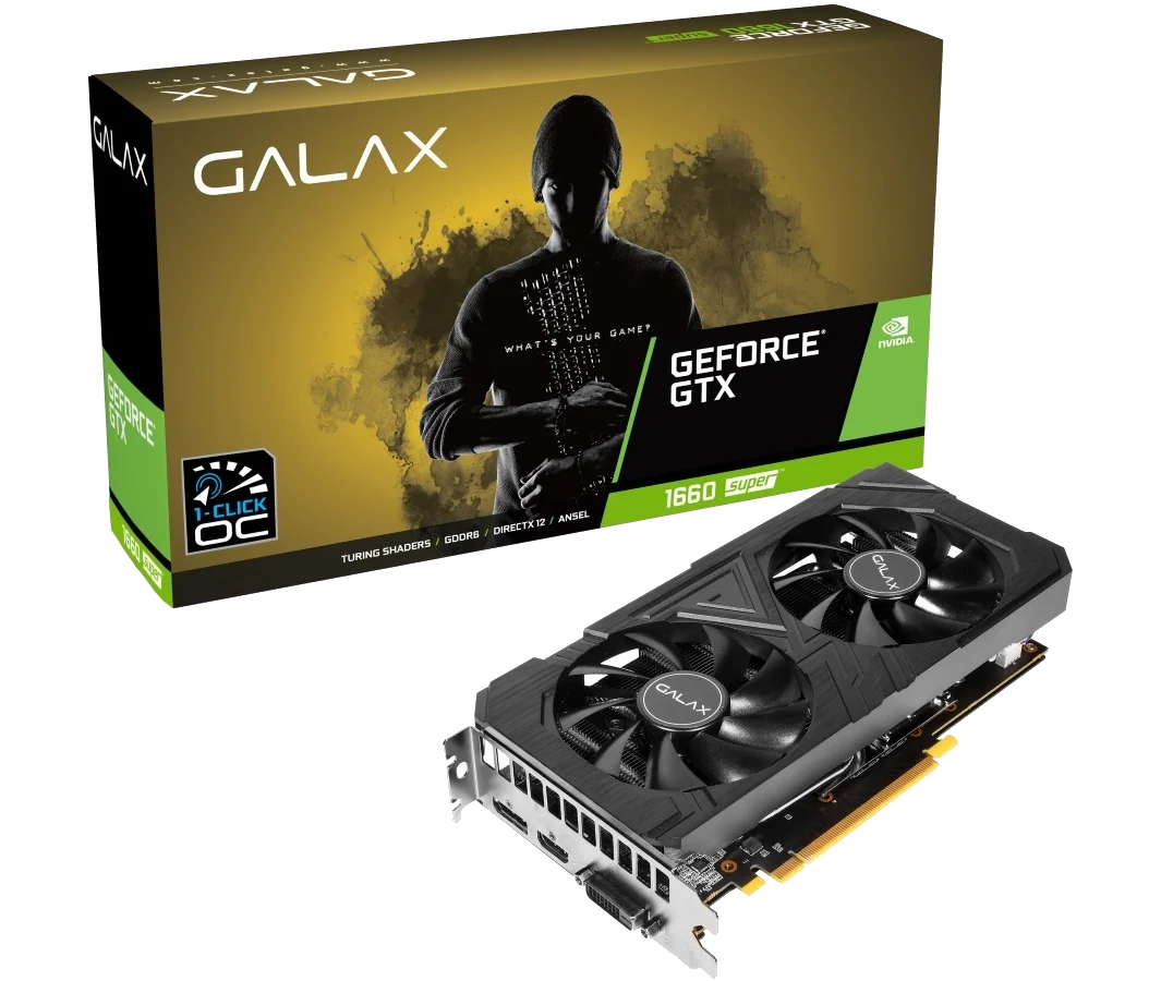 GALAX nVIDIA Geforce GTX GTX 1660 SUPER (1-Click OC) 6GB DDR6 + HDMI +DP / DVI / , PCI-E