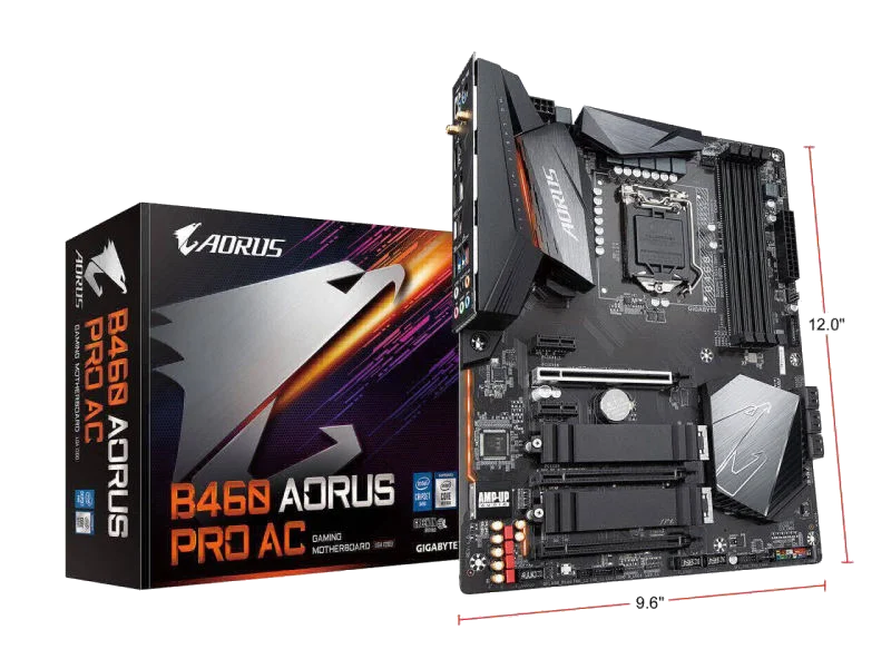 GIGABYTE B460 AORUS PRO AC ,4DualDDR4 2133/2400/2666 ,8CH ,1GB ,HDMI S1200