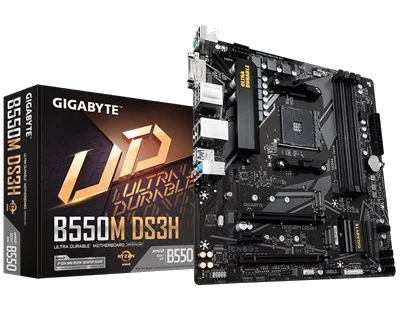 GIGABYTE B550M DS3H , AM4,PCI-E, DualDDR4 2133/2400/2667/2933/3200 +LAN1000 HDMI