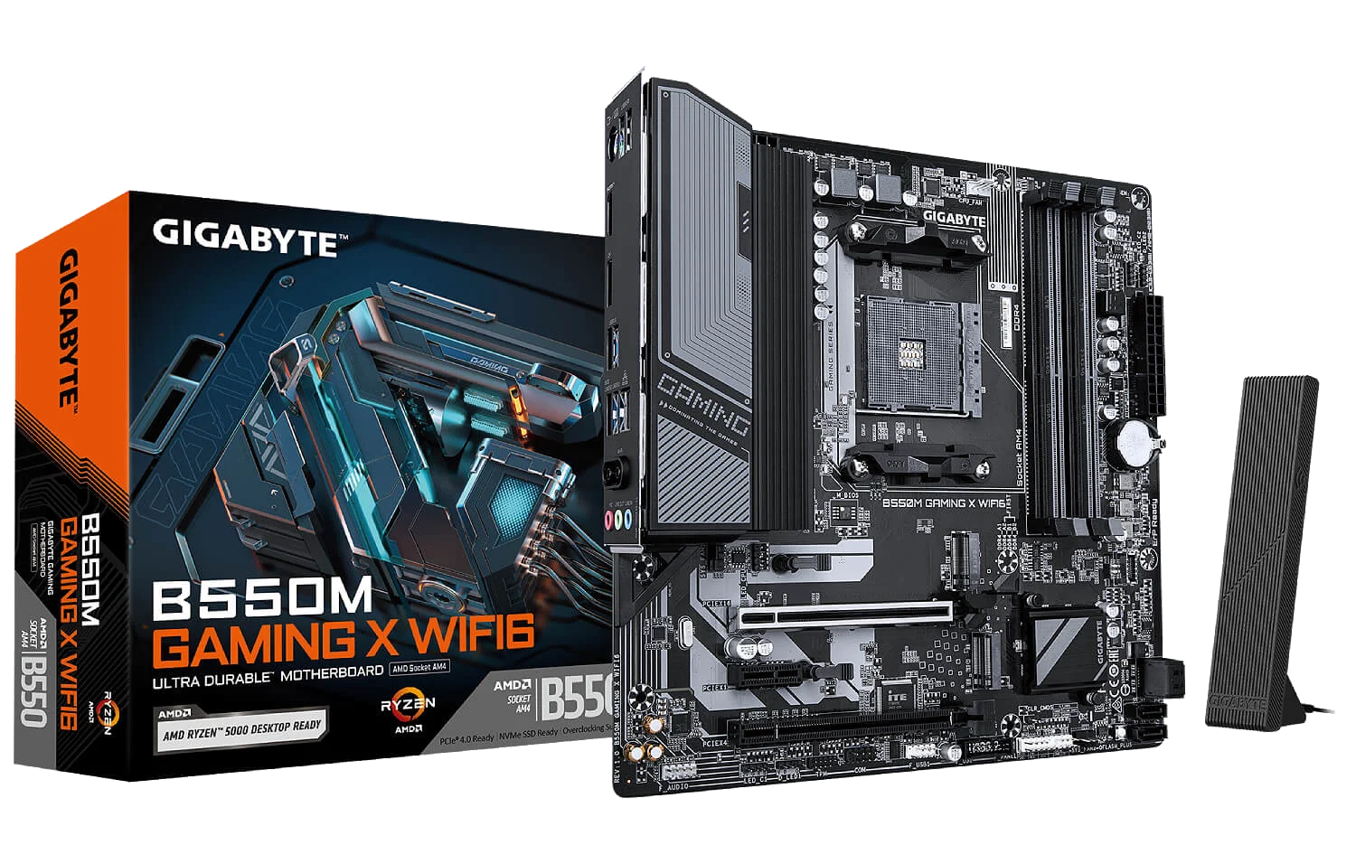 GIGABYTE B550M EAGLE WIFI6 , AM4,PCI-E, DualDDR4 2133/2400/2667/2933/3200 +LAN1000 HDMI