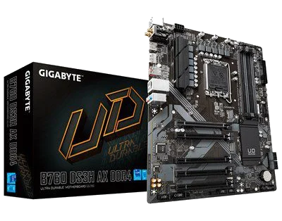 GIGABYTE B760 DS3H AX DDR4 ,4DualDDR4 2133/2400/2666/2933/3000/3200 ,8CH ,2.5GB ,HDMI S1700