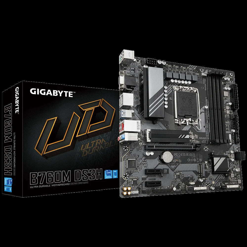 GIGABYTE B760M D3HP DDR5 , Core™ i3/i5/i7/i9, 4DualDDR5 4000/4800MHZ ,2XPCI-E, 2.5GB LGA1700