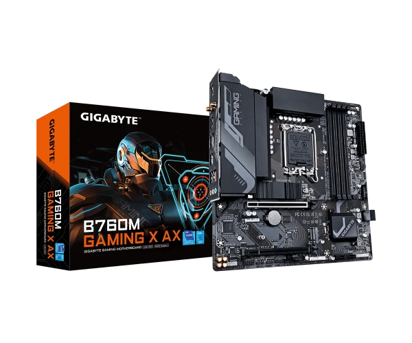 GIGABYTE B760M Gaming X AX DDR5 ,4DualDDR5 4000/4800 ,8CH ,2.5GB ,HDMI S1700