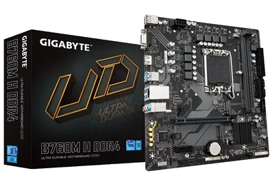 GIGABYTE B760M H ,2DualDDR4 2133/2400/2666/2933/3000/3200 ,8CH ,2.5GB ,HDMI S1700