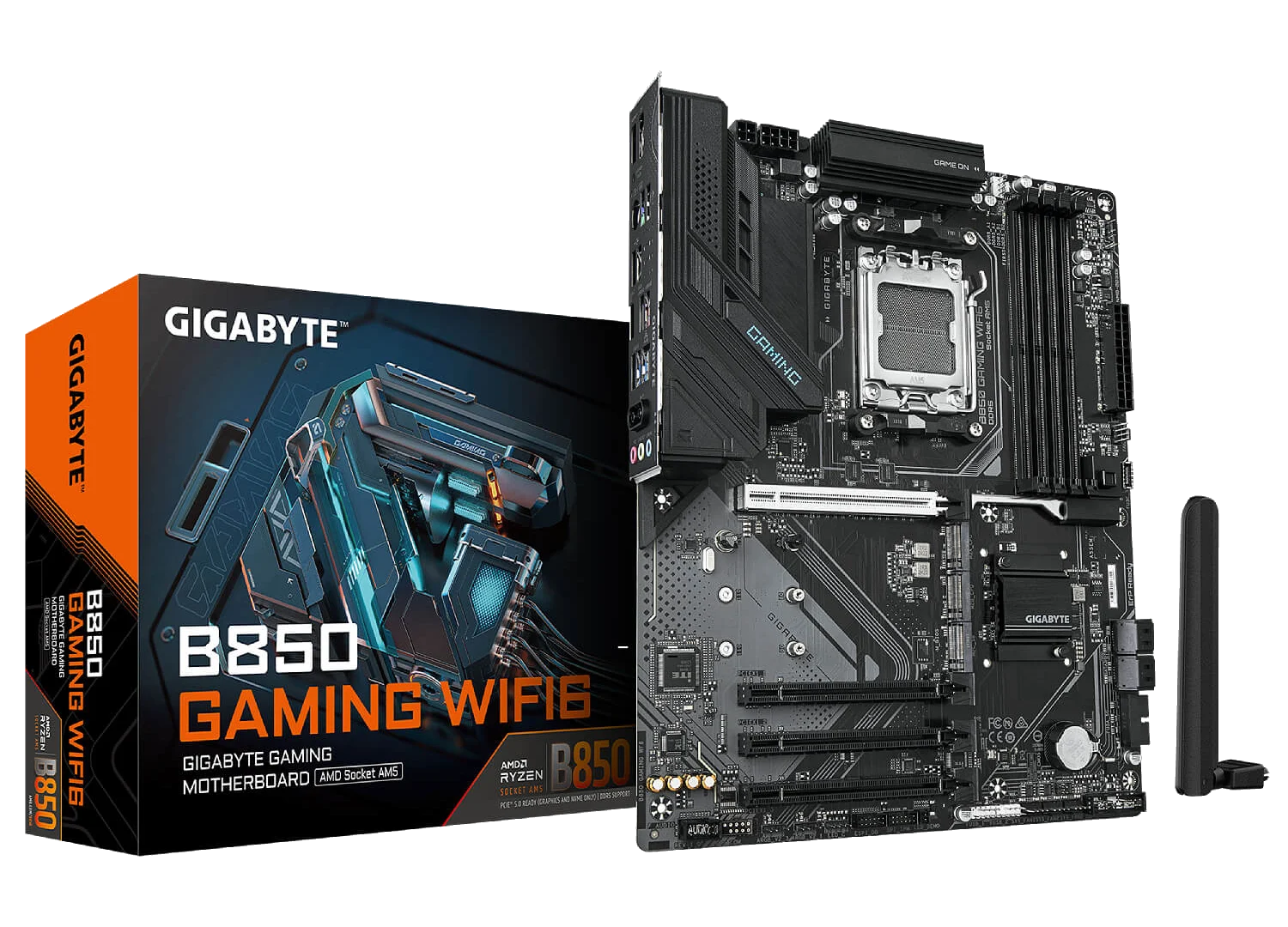 GIGABYTE B850 GAMING WIFI6 DDR5 , AM5 ,PCI-E, DualDDR5 5200 +LAN2500 HDMI