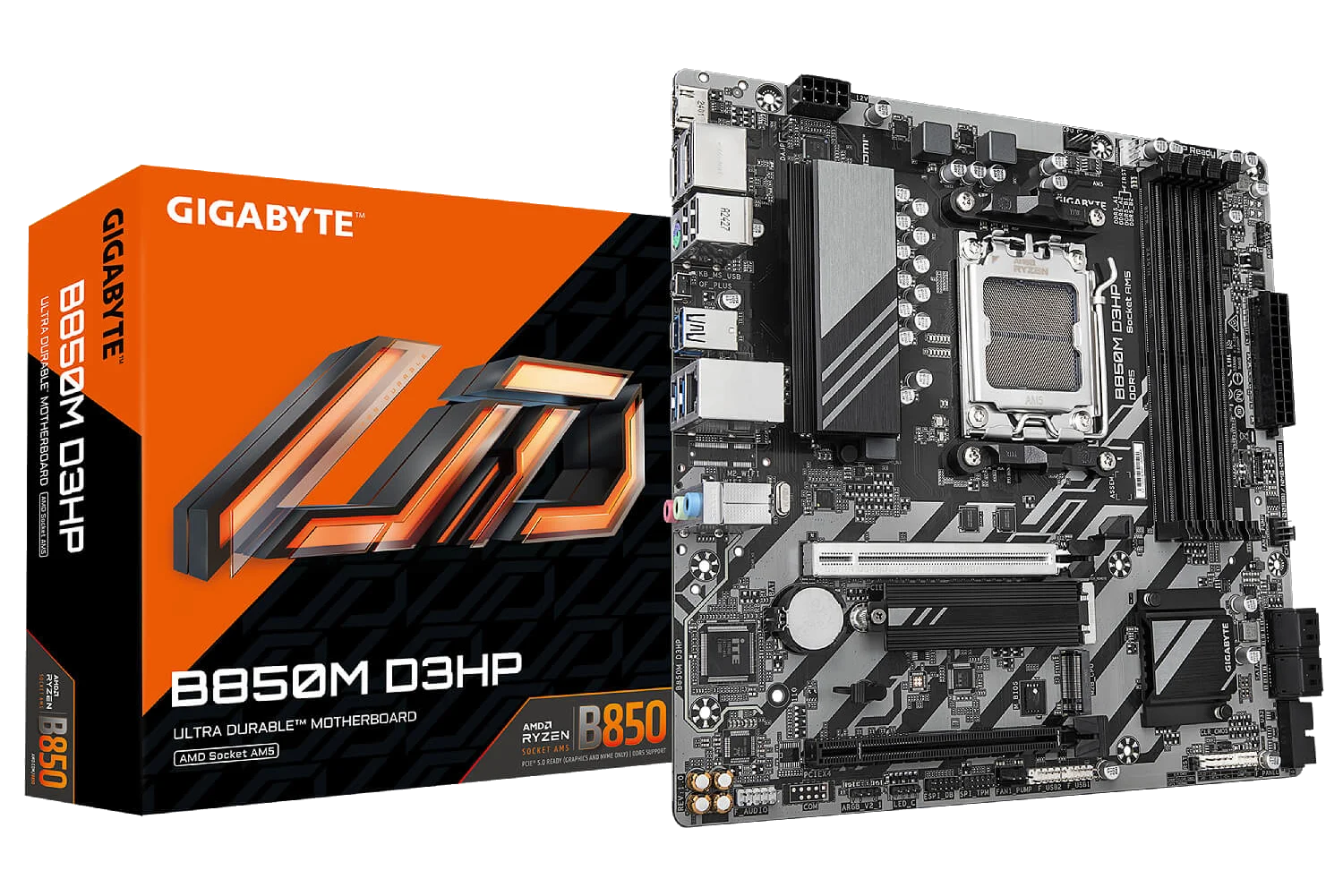 GIGABYTE B850M D3HP DDR5 , AM5 ,PCI-E, DualDDR5 5200 +LAN2500 HDMI