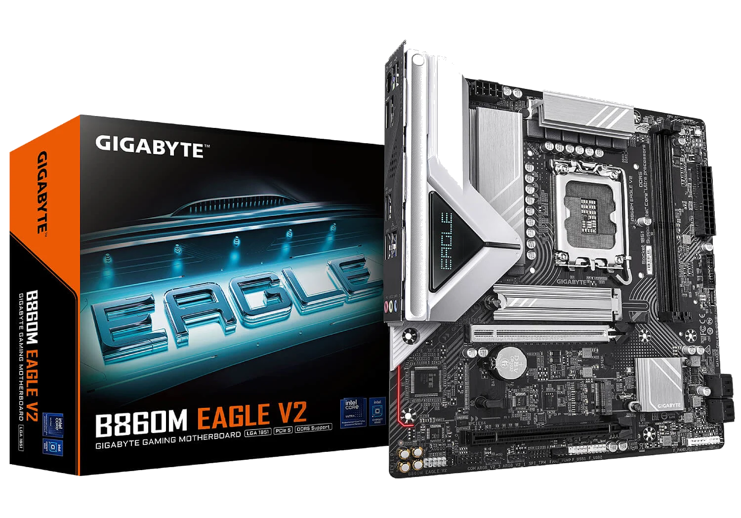 GIGABYTE B860M EAGLE V2 , Core™ i3/i5/i7/i9, 2DualDDR5 6400MHZ ,2XPCI-E, 2.5GB LGA1851