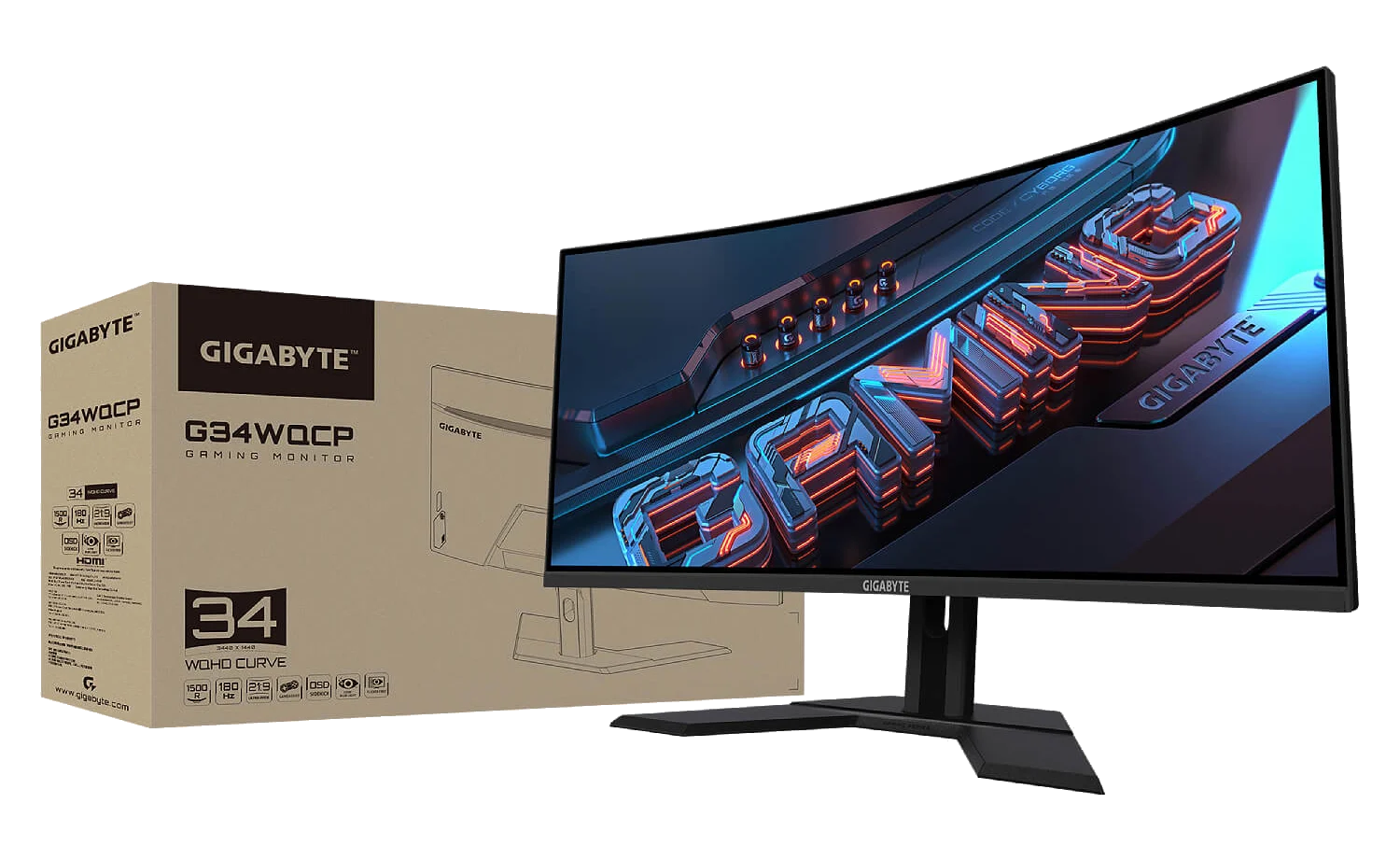 G34WQCP Gaming Monitor "34 LED 1MS 1:80000000 180Hz HDR Flicker-Free – תמונה 4