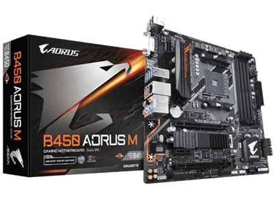 GIGABYTE B450 AORUS M, AM4,PCI-E, DualDDR4 2133/2400/2667/2933 +LAN1000 HDMI