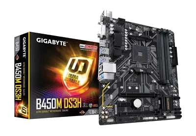 GIGABYTE B450M DS3H , AM4,PCI-E, DualDDR4 2133/2400/2667/2933 +LAN1000 HDMI