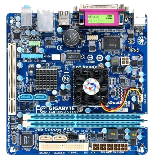 GIGABYTE GA-D525-TUD +ATOM 525 1800MHz,DDR3 800,8CH,1GB